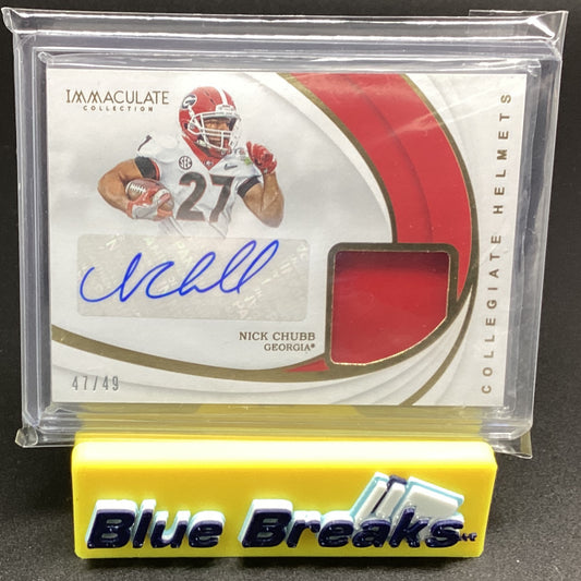 2019 Panini Immaculate - Nick Chubb Helmets 47/49