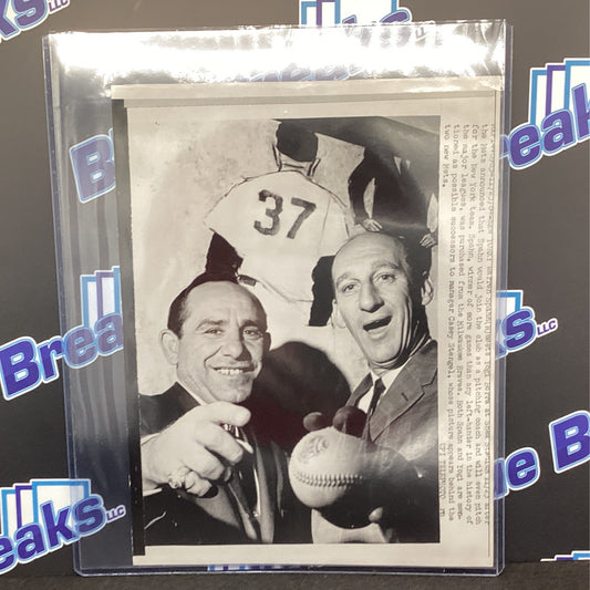 1964 Warren Spahn & Yogi Berra Central Press Edition