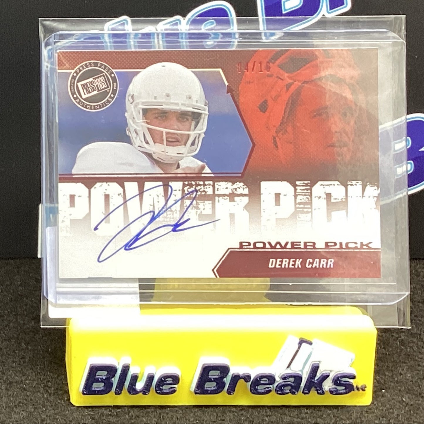 2014 Press Pass Authentics Derek Carr auto 04/10