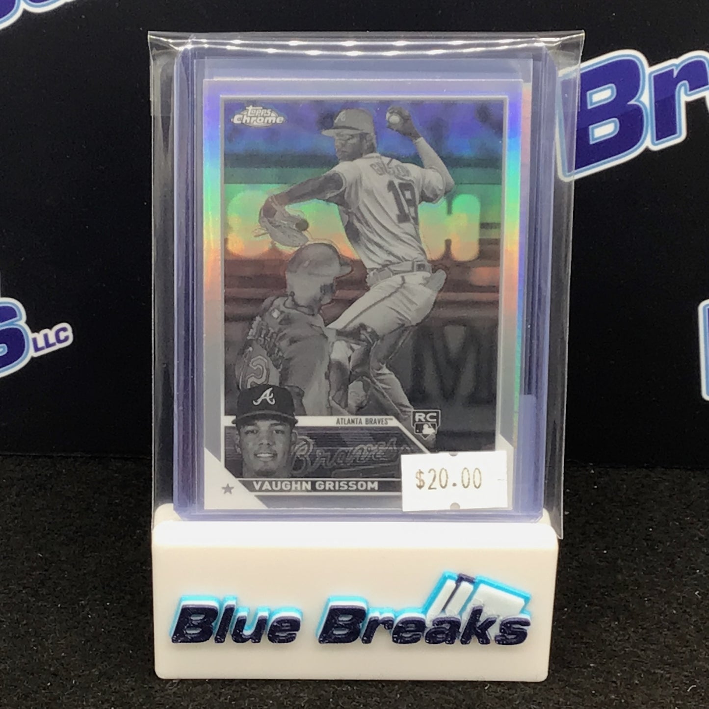 2023 Topps Chrome Vaughn Grissom Refractor, Prism Refractor, Negative Refractor #48 Braves