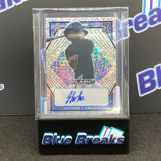 2021 Leaf Flash Platinum Blue Jordan Lawlar 15/50 #BA-JL2 Diamondbacks