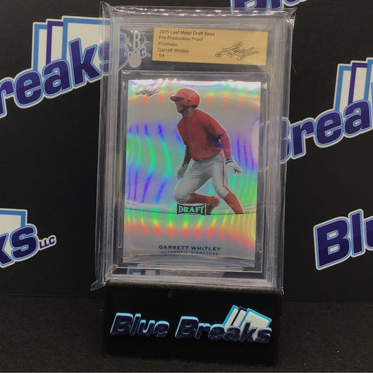 2015 Leaf Metal Draft Base - Garrett Whitley - Pre Production proof - Prismatic - 1/1