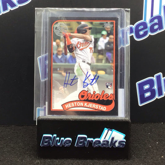 2023 Topps Series 1 1989 Design Heston Kjerstad auto 186/199 RC #89BA-HK Orioles