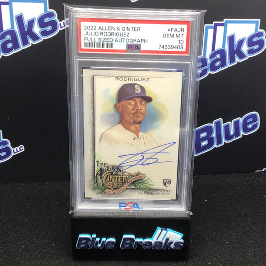 2022 Allen & Ginter Julio Rodriguez Full Sized Auto #FA-JR PSA 10