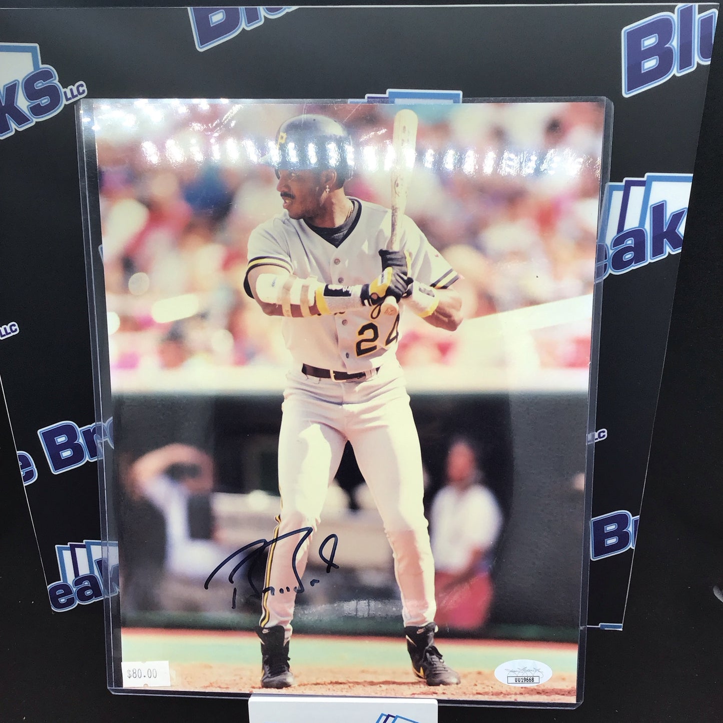 Barry Bonds autographed picture JSA COA Pirates