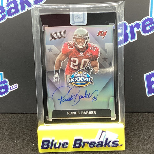 2020 Panini One Super Bowl XXXVII Ronde Barber auto