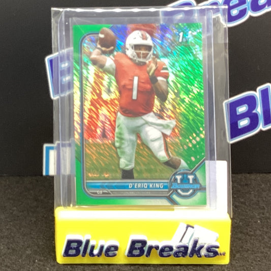2022 Topps Bowman U 1st Bowman Green D'Eriq King 42/99 58