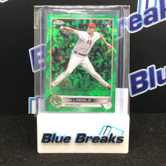 2022 Topps Chrome Sapphire Green Nick Lodolo 44/75 RC #US298 Reds