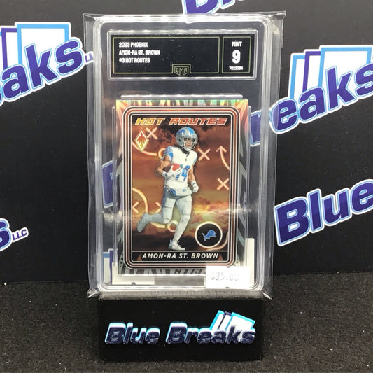 2023 Panini Phoenix Hot Routes Amon-Ra St.Brown #HR-3 GMA 9 Lions