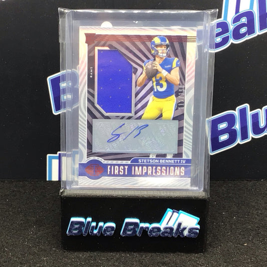 2023 Panini Illusions First Impressions Stetson Bennett IV RPA 111/199 #132 Rams