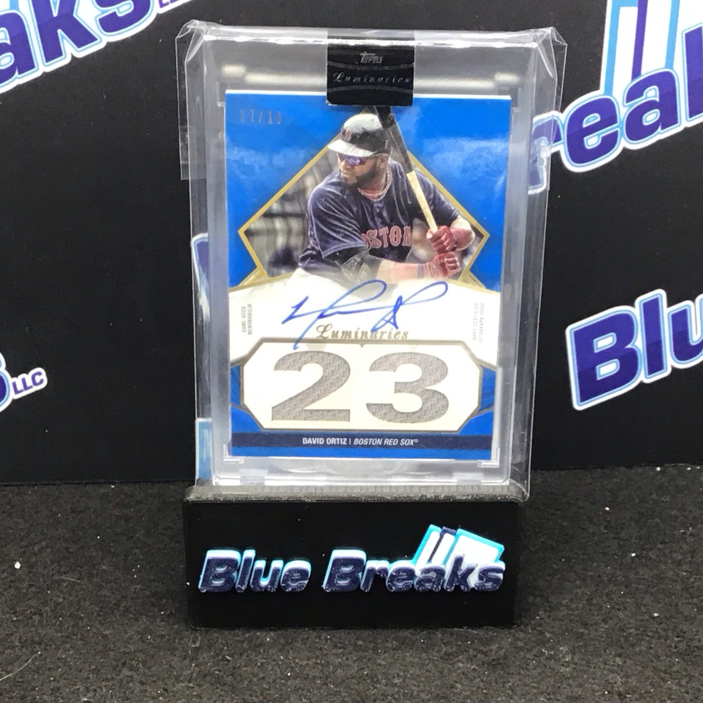 2022 Topps Luminaries Hit Kings autographed relic blue David Ortiz 07/10 #HKAR-DO Red Sox