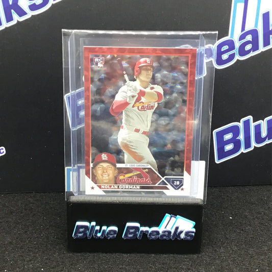2023 Topps Series One Red Foil Nolan Gorman 172/199 #16 Cardinals