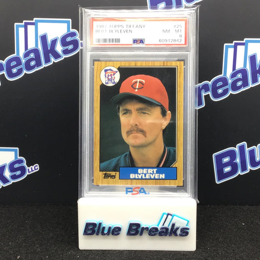1987 Topps Tiffany Bert Blyleven #25 PSA 8 Twins