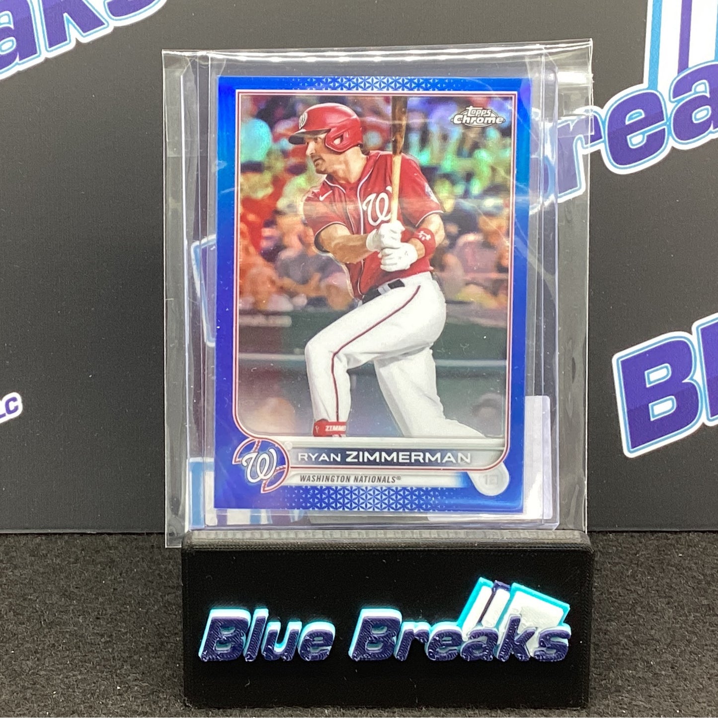 2022 Topps Chrome Blue Refractor Ryan Zimmerman 052/150 #108 Nationals