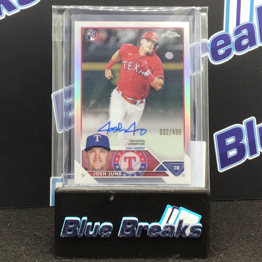 2023 Topps Chrome Refractor Josh Jung auto 032/499 #RA-JJ Rangers