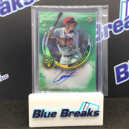 2019 Topps - Triple Threads - Lane Thomas - St Louis Cardinals - Green - 15/50