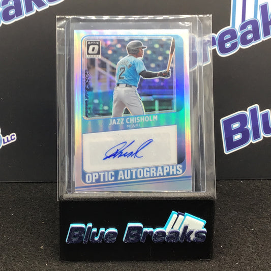 2021 Panini - Donruss Optic - Jazz Chisholm - Holo Optic Prizm - Autograph - OA-JC - Miami Marlins