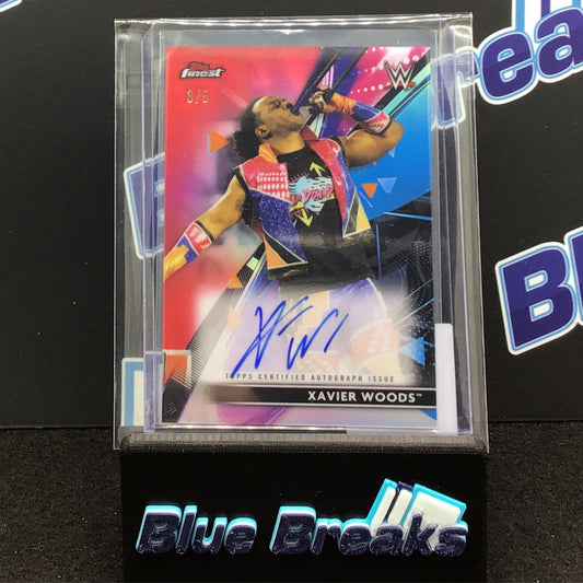 2021 Topps Finest Xavier Woods auto 3/5 #RA-XW WWE