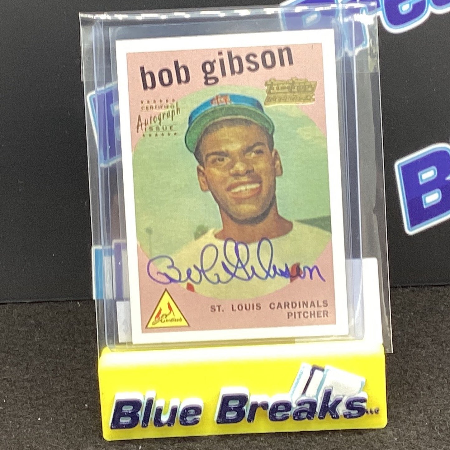 2001 Topps Legentds Bob Gibson auto