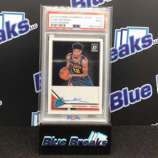2019 Panini Donruss Optic Cam Reddish auto #170 PSA 9 Hawks