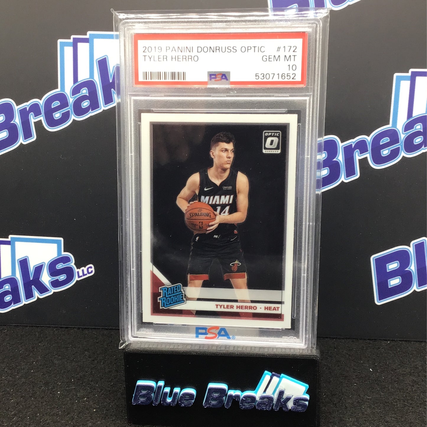 2019 Panini Donruss Optic - Tyler Herro - Rated Rookie - 172 - PSA 10 - Miami Heat