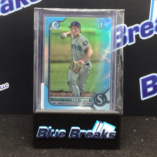 2022 Bowman Chrome 1st Bowman Cole Young #BDC-112 Mariners