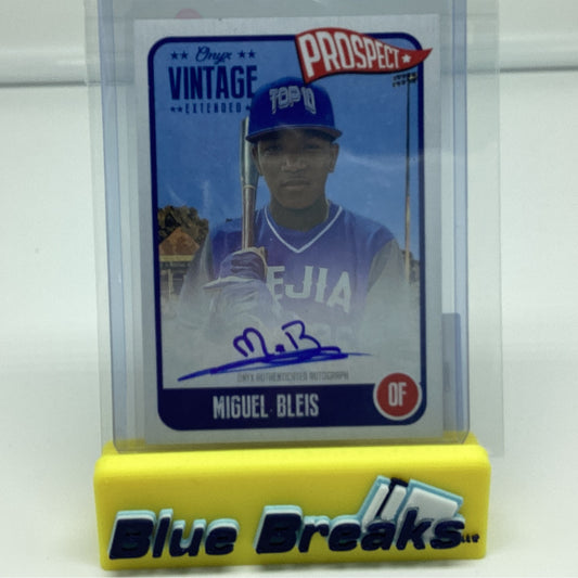 2021 Onyx Authenticated - Miguel Bleis /275 - #2