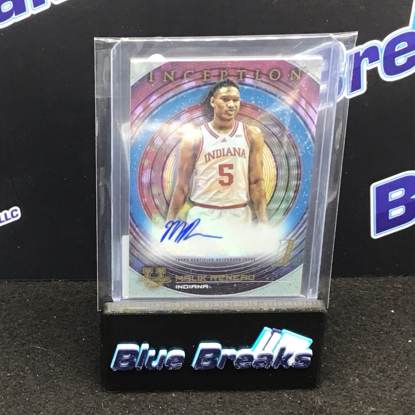 2022-23 Bowman University Inception Malik Reneau auto #BIA-MR Hoosiers