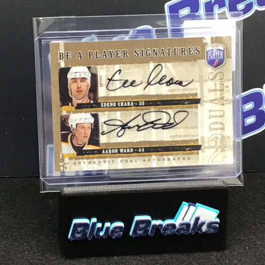 2006-07 Upper Deck Be a Player Signatures Chara Ward #D-CW Bruins
