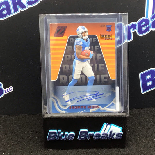 2023 Panini Zenith Red Zone Rookie Jahmyr Gibb auto #144 Lions