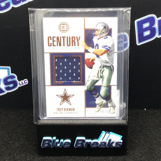 2019 Panini Encased Century Collection Troy Aikman relic 38/50 #CC9 Cowboys