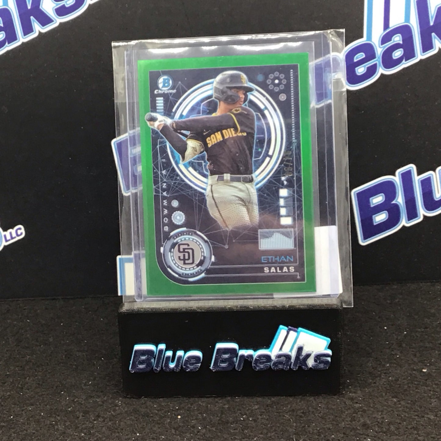 2024 Bowman Chrome Artificial Intelligence Green Ethan Salas 94/99 #BAI-14 Padres