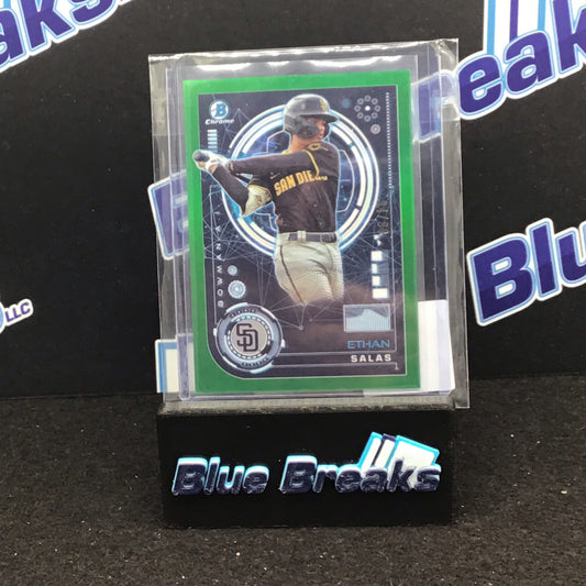 2024 Bowman Chrome Artificial Intelligence Green Ethan Salas 94/99 #BAI-14 Padres