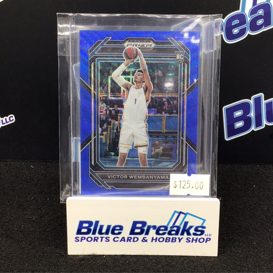 2023 Panini Prizm Draft Picks blue waves Victor Wembanyama 080/249 RC #2 Spurs