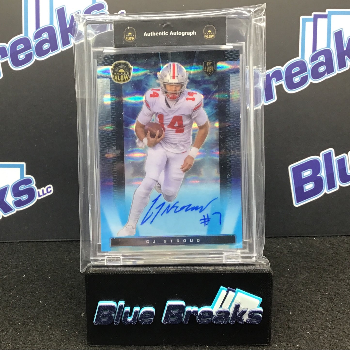 2021 - Super Glow - CJ Stroud - Opal Blue - Autograph - Houston Texans