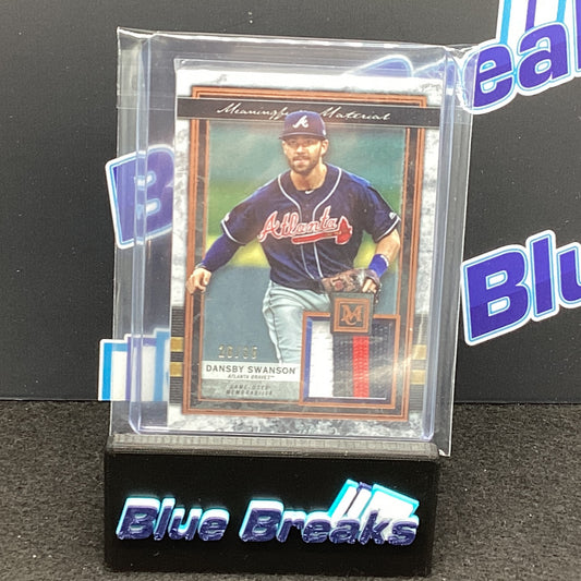 2020 Topps Museum Collection Meaningful Material Dansby Swanson 26/35 #MMR-DS Braves