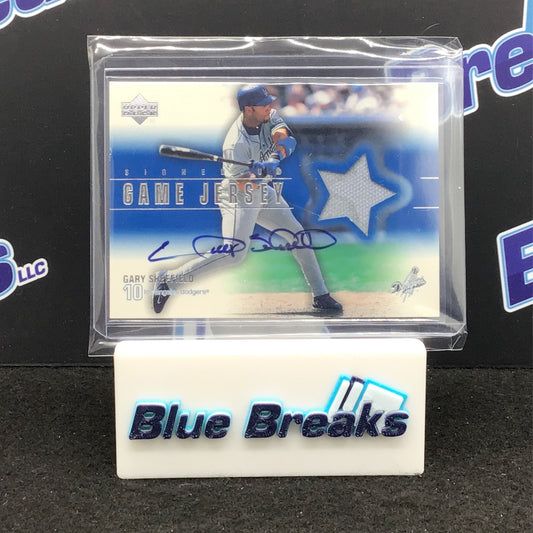 2001 - Upper Deck - Gary Sheffield - Game Used Jersey - Signed - Los Angeles Dodgers