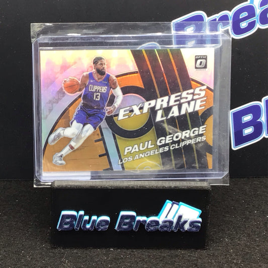 2021-22 Panini Donruss Optic Paul George 26/39 #21 Prizm Los Angeles Clippers