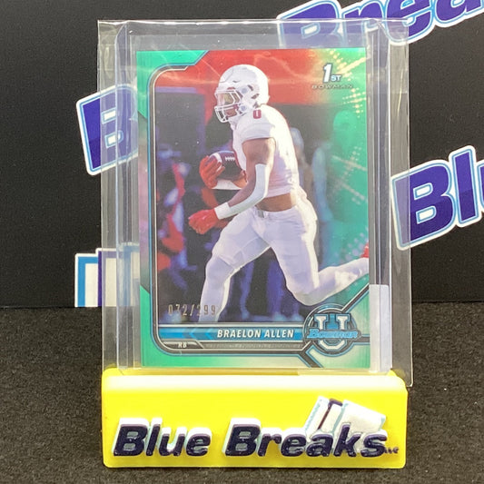 2022 Topps Bowman U Bowman 1st Braelon Allen 072/299 85
