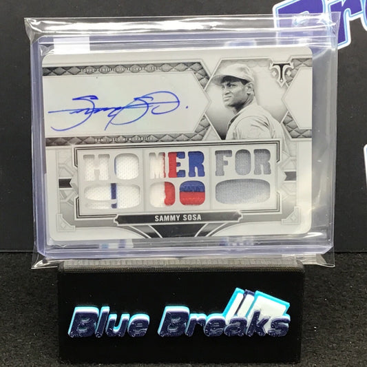 2022 Topps Triple Threads "Homer for 9000" Sammy Sosa auto relic Whitewhale 1/1 #TTAR-SS1