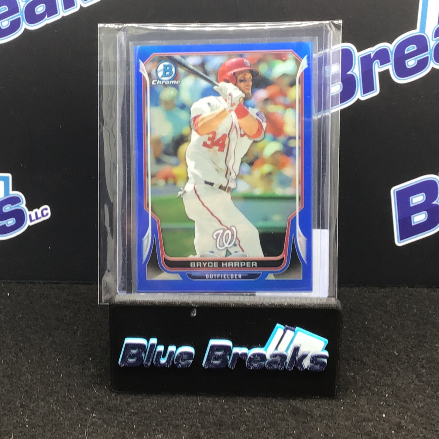 2014 Bowman Chrome Blue Bryce Harper 091/250 #175 Nationals