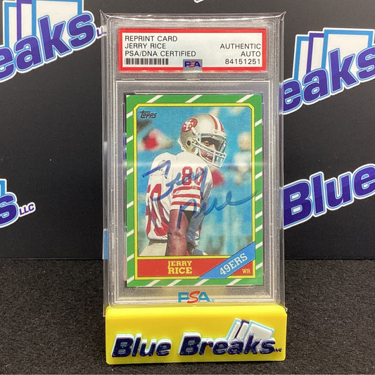 Reprint Card Jerry Rice - PSA Certified Authentic