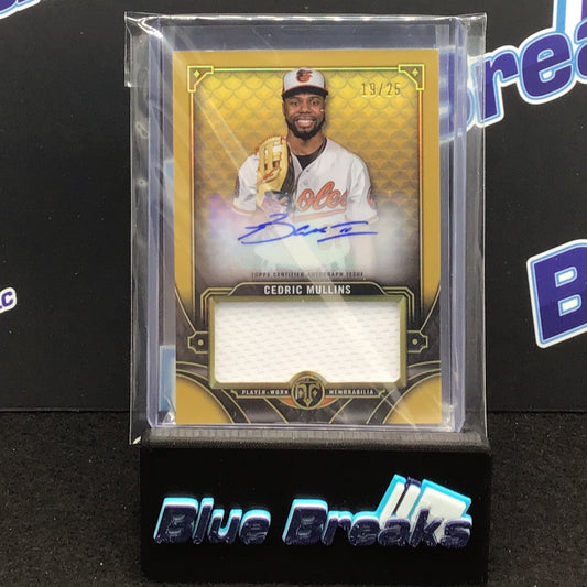 2022 Topps Triple Threads Cedric Mullins auto jumbo relic 19/25 #ASJR-CMU Orioles