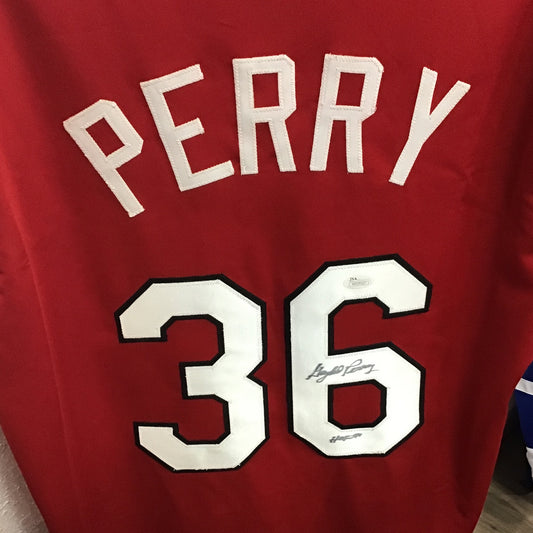 Gaylor Perry Cleveland auto jersey COA
