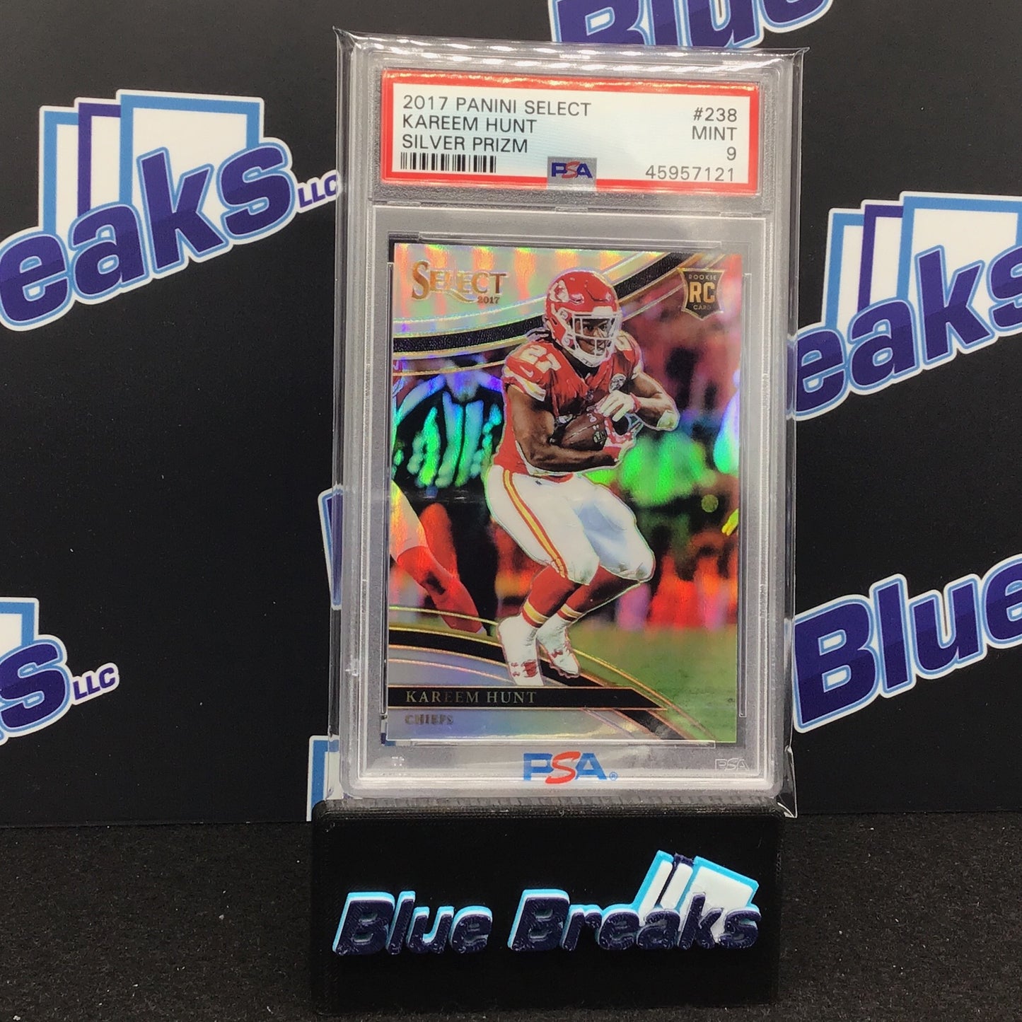 2017 Panini Select Silver Prizm Kareem Hunt #238 PSA 9 Chiefs