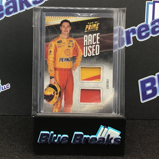 2018 Panini Prime Racing Joey Logano dual relic firesuit 23/25 #RUD-JL