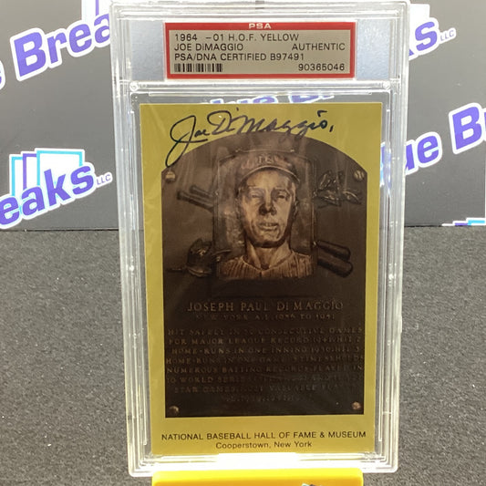 1964 HOF Yellow Joe Dimaggio PSA Authentic