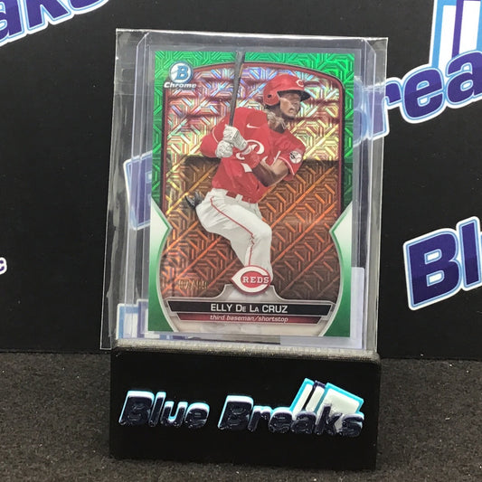 2023 Bowman Chrome Green Mojo Elly De La Cruz 97/99 #BCP-65 Reds
