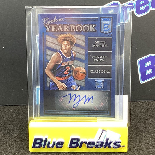 2021-22 Panini Donruss Elite McBride Miles auto RY-MMC
