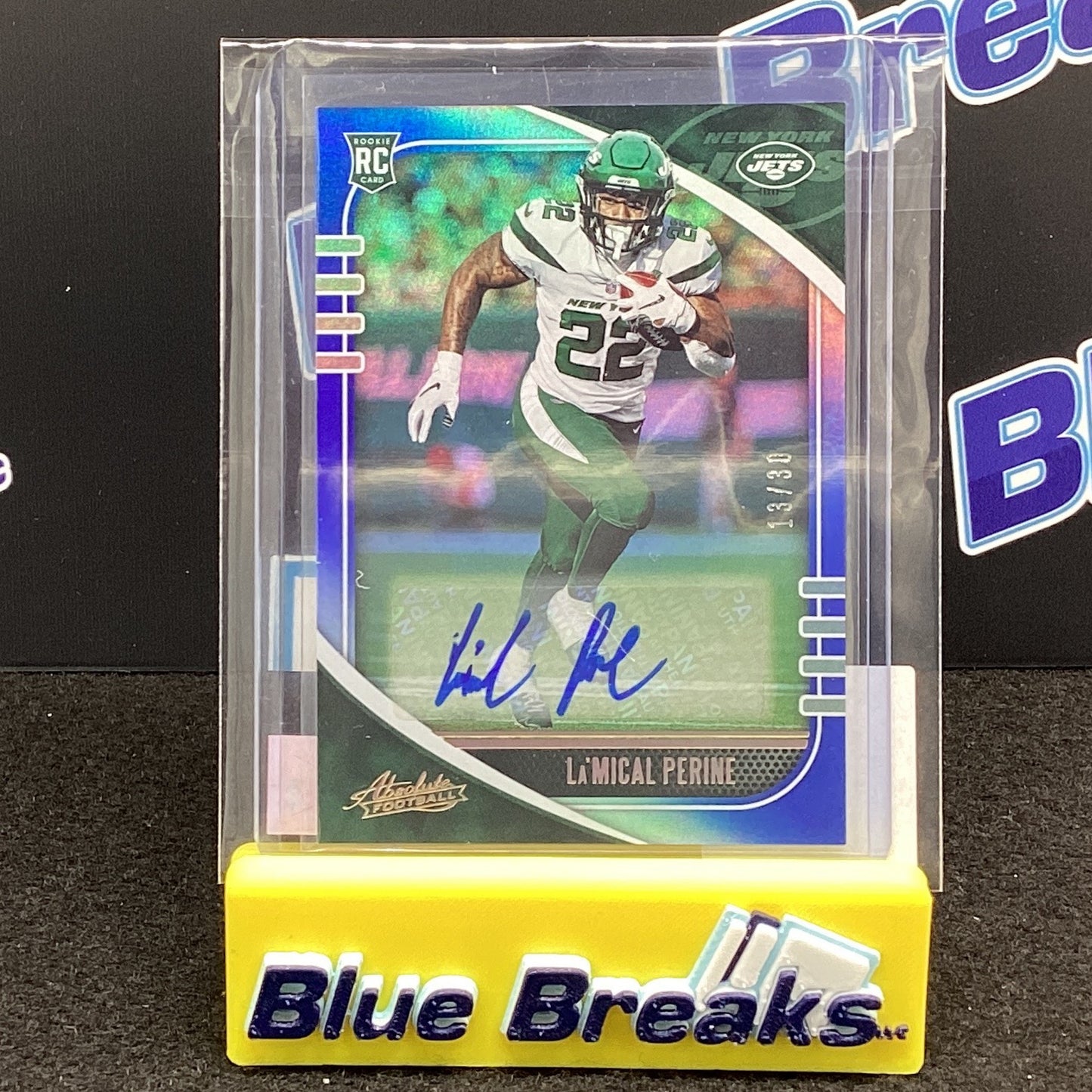 2020 Panini Absolute - La'Mical Perine auto 13/30 #176 Jets